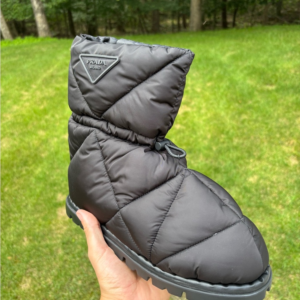 Prada Black Puffer Winter Boot